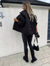 Damen Winterjacke mit langen Ärmeln und Knopfdetails